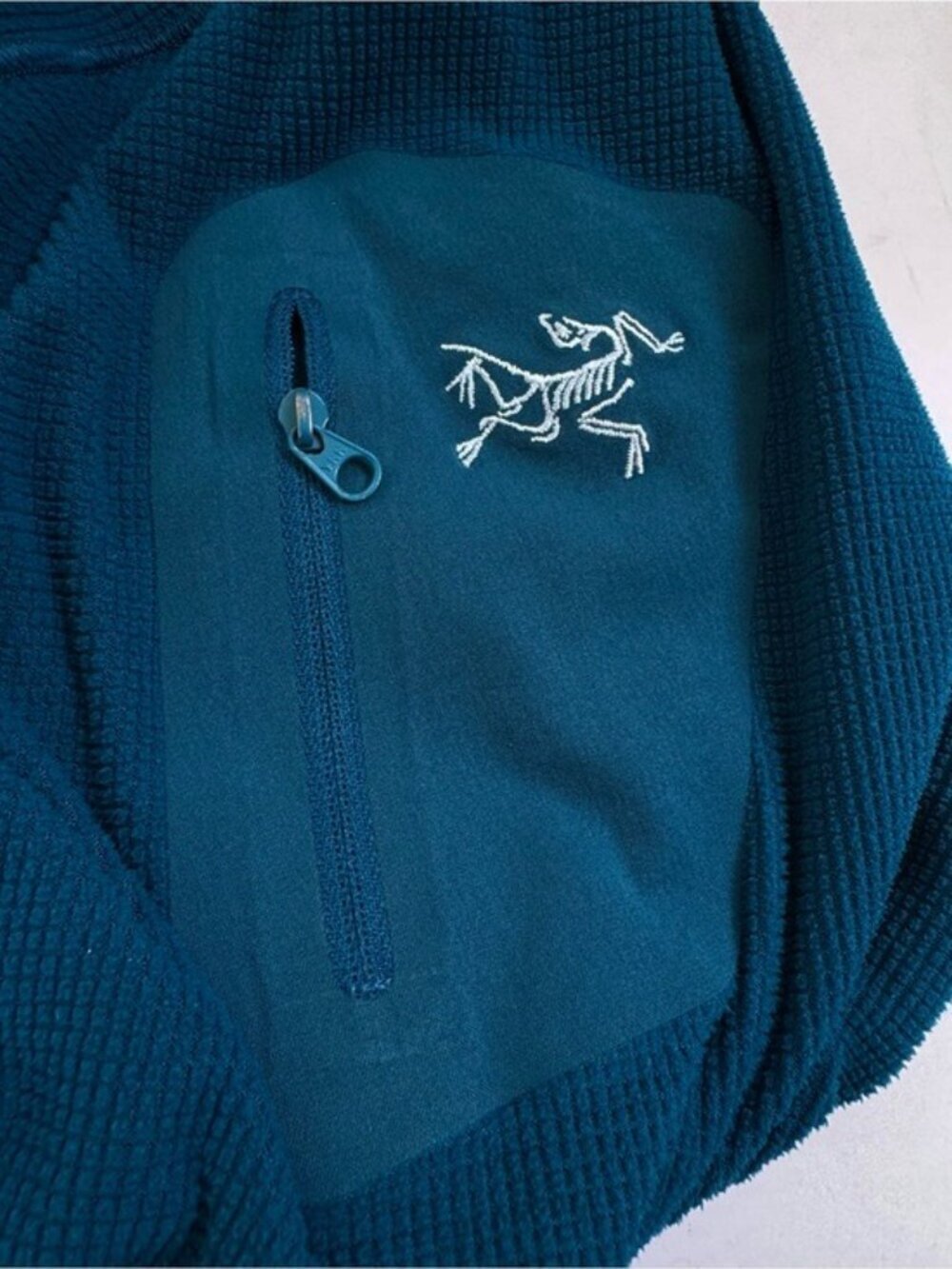 Arc'teryx Delta LT Zip Neck Waffle Fleece Turquoise Blue Size XL - Picture 10 of 15